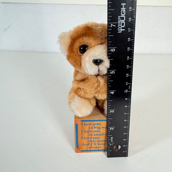 Bear On A Block by Paula I Love You Poem Plush Wood VTG 80s Kid Nostalgic Decor - Picture 9 of 12
